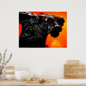 Gargoyle en vuur poster (Keuken)