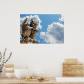 Gargoyle en wolken poster (Keuken)