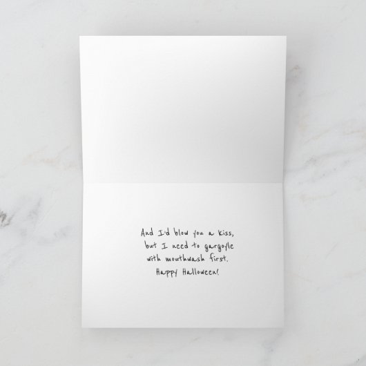 Gargoyle Funny Halloween Card Kaart (Binnen)