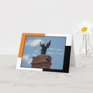 Gargoyle Funny Halloween Card Kaart