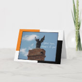 Gargoyle Funny Halloween Card Kaart (Voorkant)