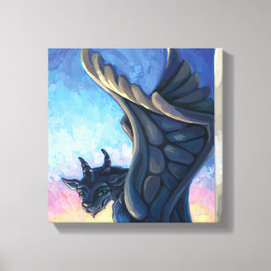 Gargoyle Guardian Canvas Afdruk