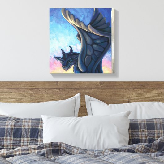 Gargoyle Guardian Canvas Afdruk (Insitu (Slaapkamer))