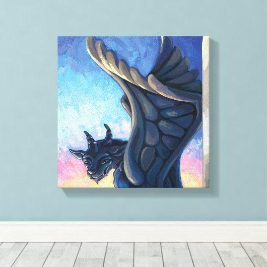 Gargoyle Guardian Canvas Afdruk (Insitu (Houten vloer))