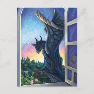 Gargoyle Guardian Fantasy Art Briefkaart