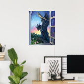 Gargoyle Guardian Fantasy Art Poster (Thuiskantoor)