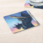 Gargoyle Guardian Kartonnen Onderzetters (Schuin)