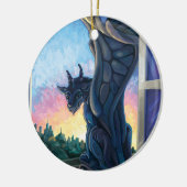 Gargoyle Guardian Keramisch Ornament (Links)