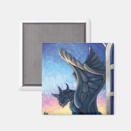 Gargoyle Guardian Magneet (Voorkant / Achterkant)