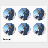 Gargoyle Guardian Ronde Sticker (Vel)