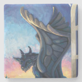 Gargoyle Guardian Stenen Onderzetter (Voorkant)