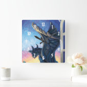 Gargoyle Guardian Vierkante Klok (Huis)