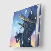 Gargoyle Guardian Vierkante Klok (Hoek)