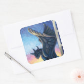 Gargoyle Guardian Vierkante Sticker (Envelop)