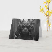 Gargoyle Halloween Kaart (Gele Bloem)
