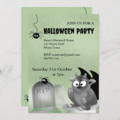 Gargoyle Halloween Party Invitation Kaart (Voorkant / Achterkant)