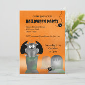 Gargoyle Halloween Party Uitnodiging (Staand voorkant)