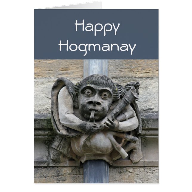 Gargoyle Hogmanay-kaart (Voorkant)