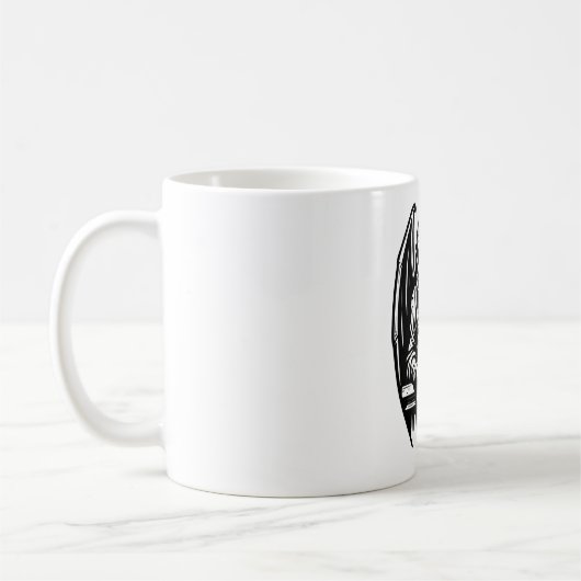Gargoyle Illustration Mug Koffiemok (Links)
