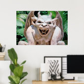 Gargoyle in het Poster van de tuin (Thuiskantoor)