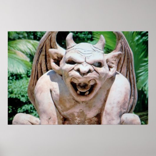 Gargoyle in het Poster van de tuin (Voorkant)