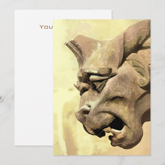 GARGOYLE INVITATIE (Voorkant / Achterkant)