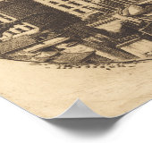  gargoyle kijken over stad poster (Hoek)