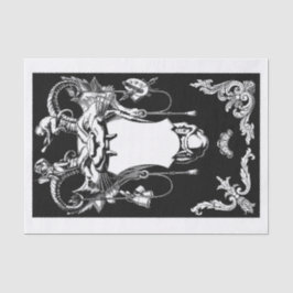 Gargoyle klassiek ontkoppelen van kunst tissuepapier