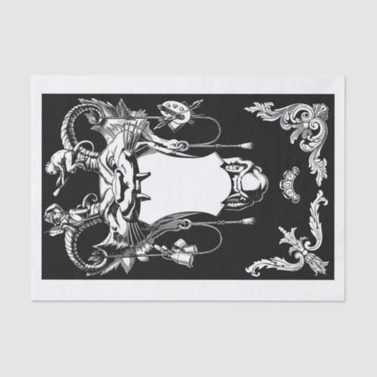 Gargoyle klassiek ontkoppelen van kunst tissuepapier (Voorkant)