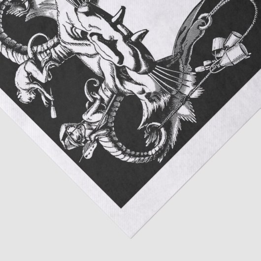 Gargoyle klassiek ontkoppelen van kunst tissuepapier (Detail)