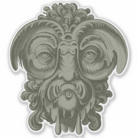 Gargoyle Masker 1 Sticker (Voorkant)