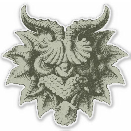 Gargoyle Masker 3 Sticker (Voorkant)
