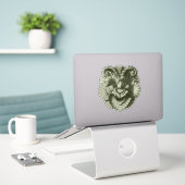 Gargoyle Masker 4 Sticker (Laptop op bureau)