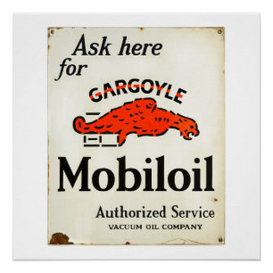 Gargoyle Mobiloil Geautoriseerde Service poster