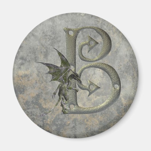 Gargoyle Monogram B Magneet (Voorkant)