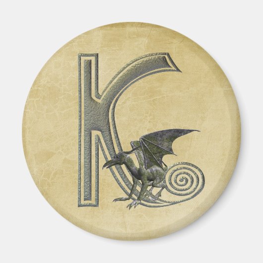Gargoyle Monogram K Magneet (Voorkant)