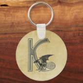 Gargoyle Monogram K Sleutelhanger (Voorkant)
