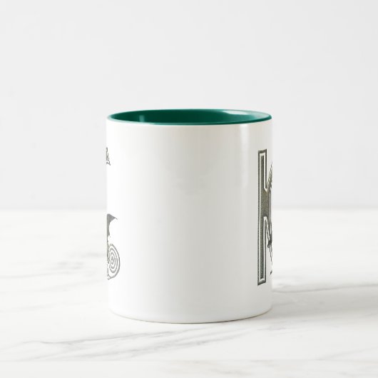 Gargoyle Monogram K Tweekleurige Koffiemok (Center)