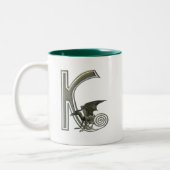 Gargoyle Monogram K Tweekleurige Koffiemok (Links)