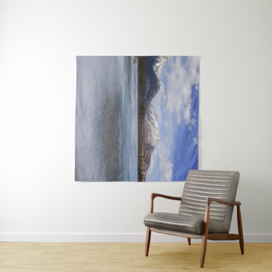 Gargoyle Mountain en Frozen Athabasca River Wandkleed (In Situ (horizontaal))