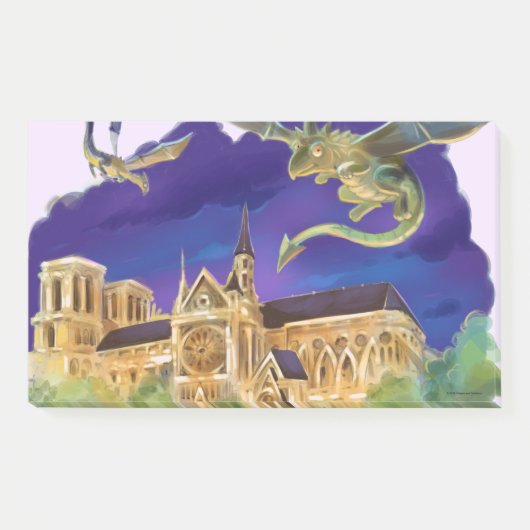 Gargoyle Notre Dame - Parijs Notities 10" x 6" Post-it® Notes (Voorkant)
