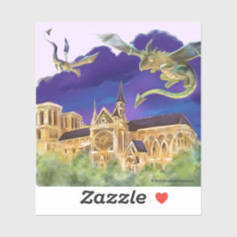 Gargoyle Notre Dame - Parijs Vinyl Sticker