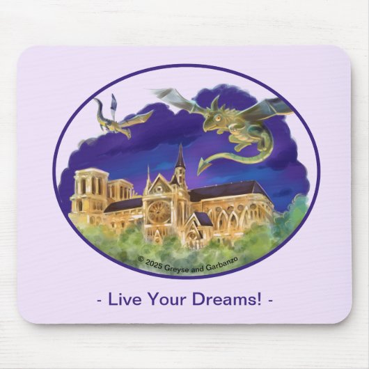 Gargoyle Notre Dame - Paris Dromen Muismat (Voorkant)