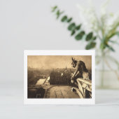 Gargoyle Notre Dame, Paris Frankrijk 1912  Briefkaart (Staand voorkant)