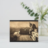 Gargoyle Notre Dame, Paris Frankrijk 1912  Briefkaart (Staand voorkant)
