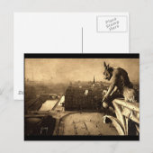 Gargoyle Notre Dame, Paris Frankrijk 1912  Briefkaart (Voorkant / Achterkant)