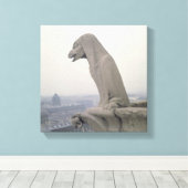 Gargoyle op de balustrade van de Grande Canvas Afdruk (Insitu (Houten vloer))
