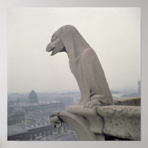 Gargoyle op de balustrade van de Grande Poster
