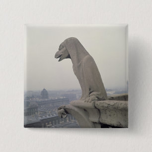 Gargoyle op de balustrade van de Grande Vierkante Button 5,1 Cm