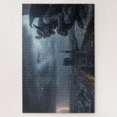Gargoyle op een stormachtige nacht legpuzzel (Verticaal)